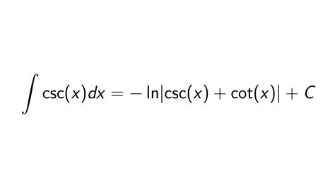 csc x cot x antiderivative|More.